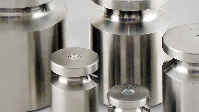 closeup view of calibration weights